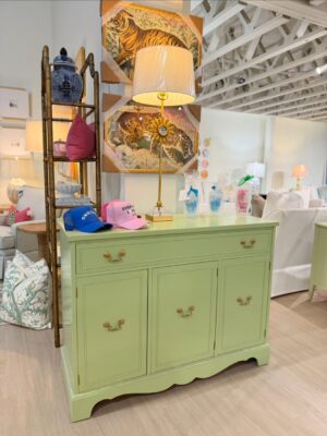 Vintage 1 drawer 3 door cabinet! lacquered in color SW shades of spring!