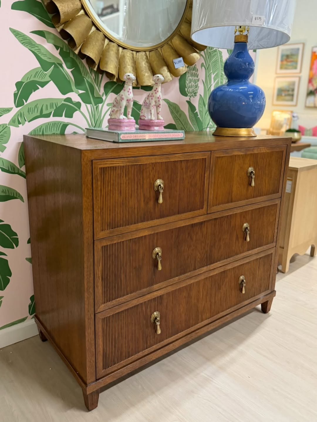 Pascal four drawer chest in brown oak - Image 5