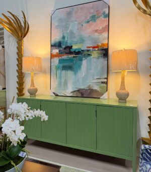 Montclair four door sideboard lacquered in color BM Buckingham gardens