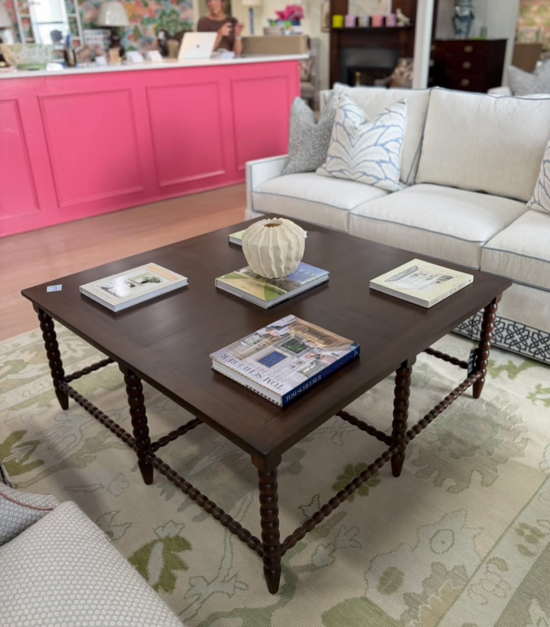 Large Spindle TKB brown coffee table! - Image 4