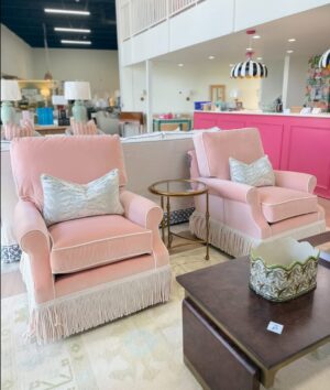 Haddonfield swivel glider in performance velvet Banks shell