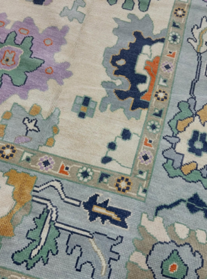 9 x 12 Turkish Rug (Navy, purple, teal)
