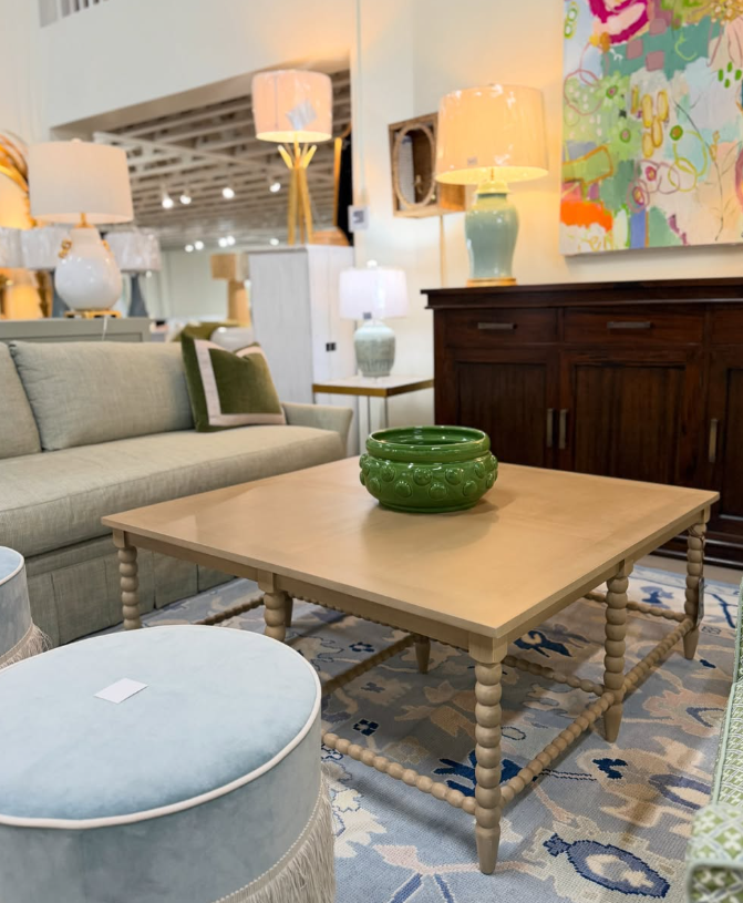 Large Spindle Sandollar finish coffee table