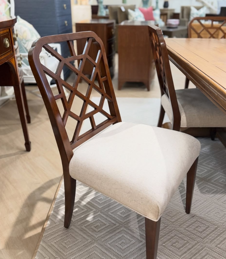 Merrion wooden fretwork arm & side chairs