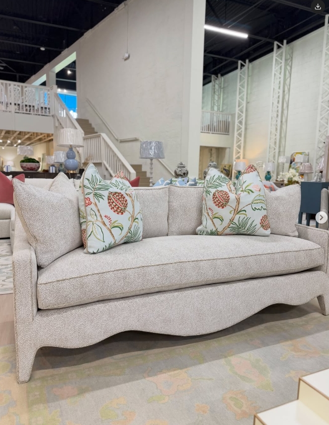 Mila sofa covered in Siamese dove