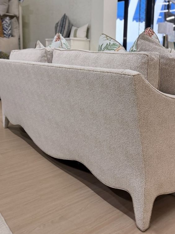 Mila sofa covered in Siamese dove - Image 3