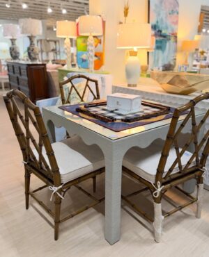 Naomi Game table with glass top
