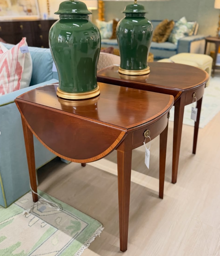 Vintage | professionally refinished drop leaf side tables