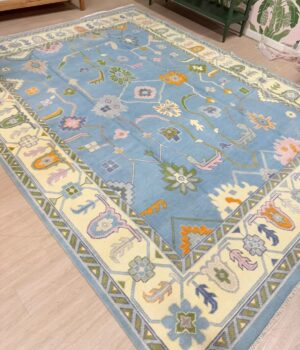 9x12 Turkish Rug | Bright Blue