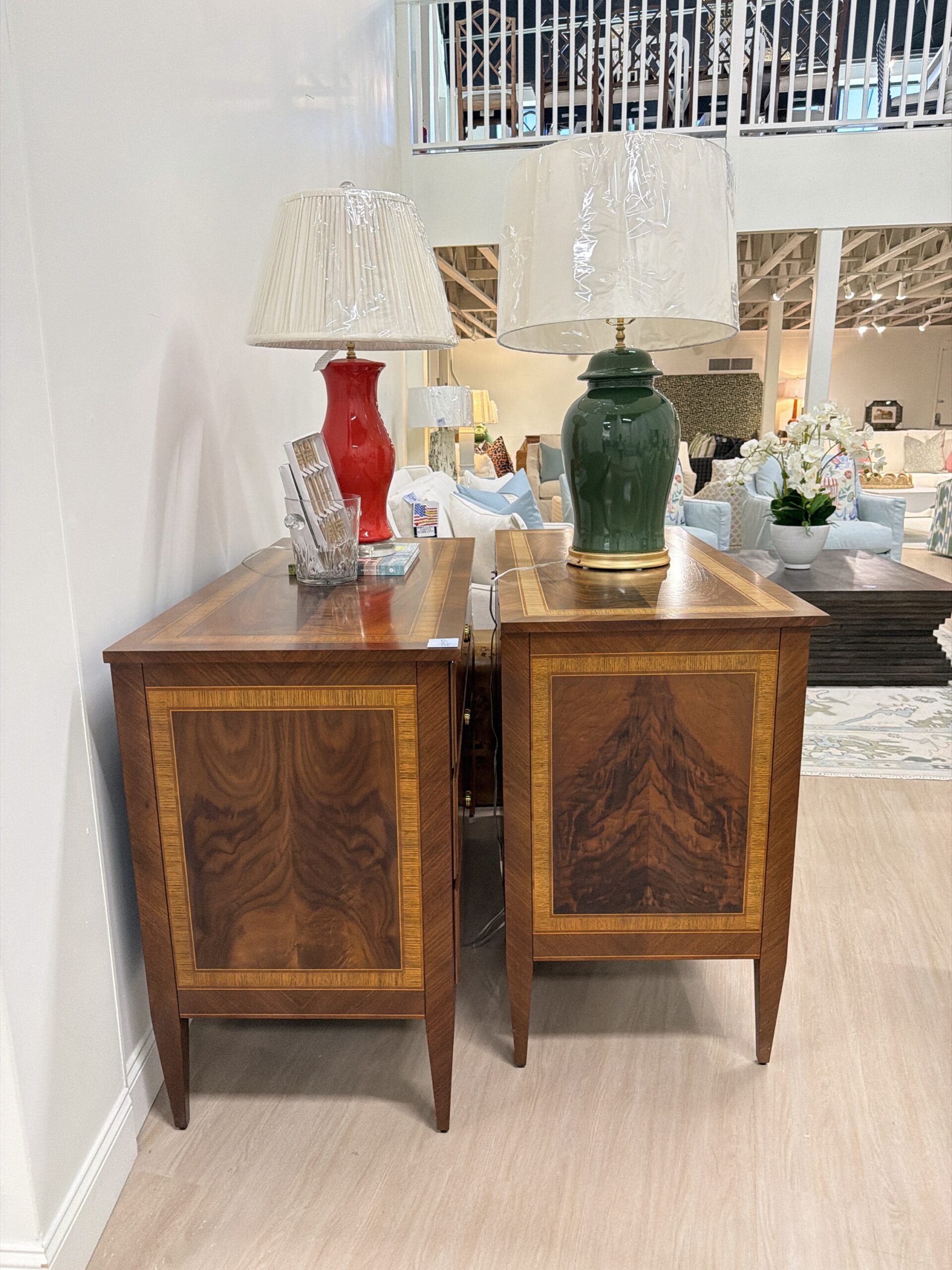 Large Beizer chest | 3 drawer storage | gold hardware | set of 2 $3950 each | feathered oak wood & soft close drawers - Image 6