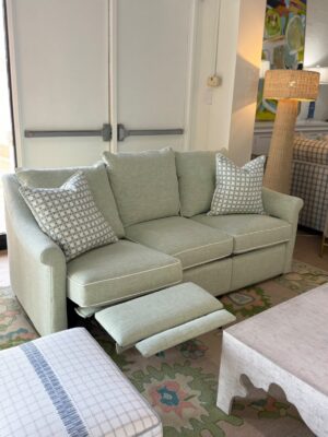 Electric reclining sofa in fabric easy pear