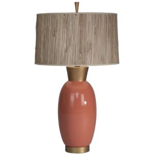 Orange Rust Lamp with Fun Shade
