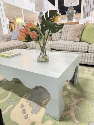 Chloe Wavy Coffee Table | Frosted Blue