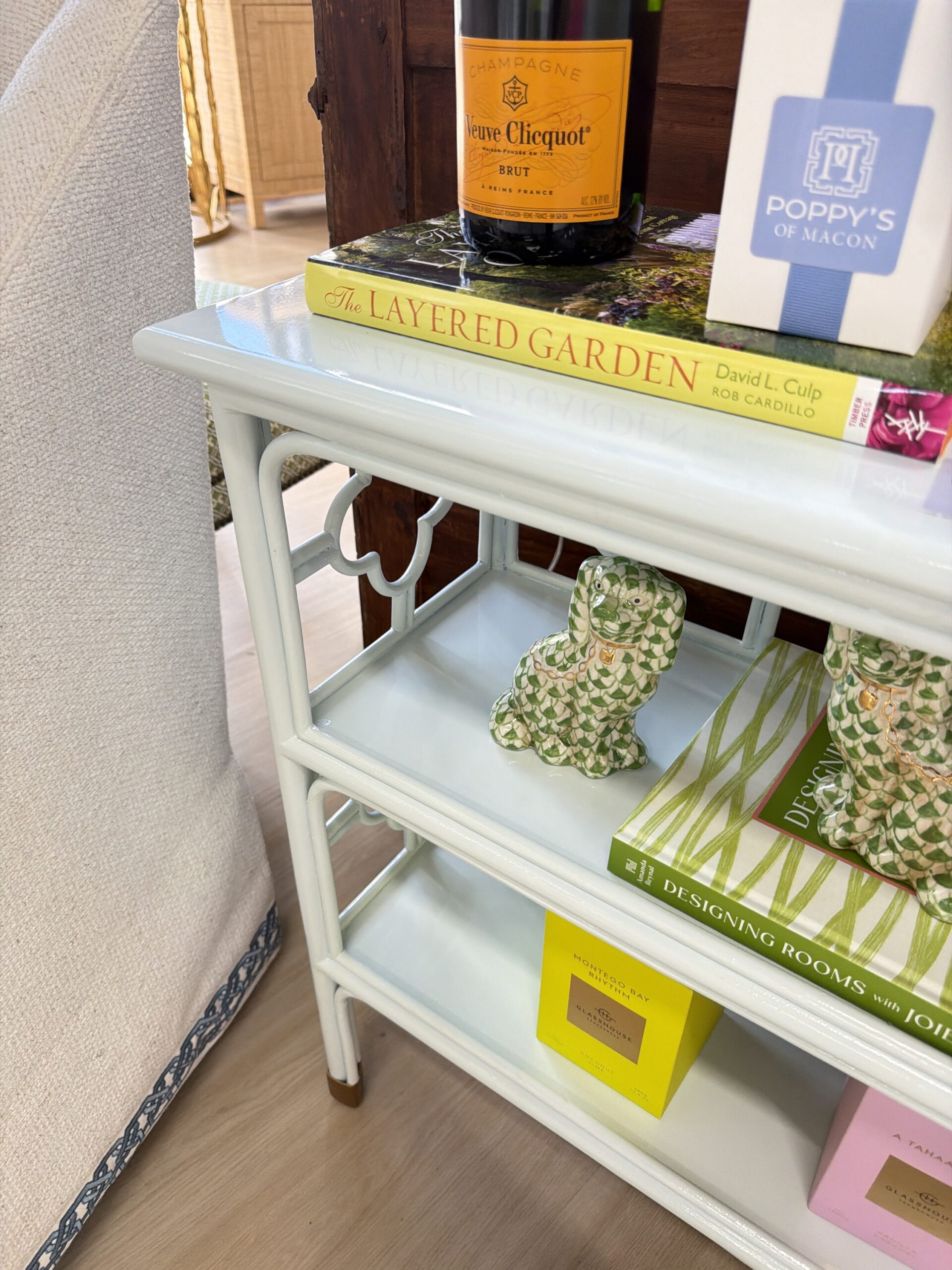 Blue clover, open lacquer side table! $1200 each - Image 3