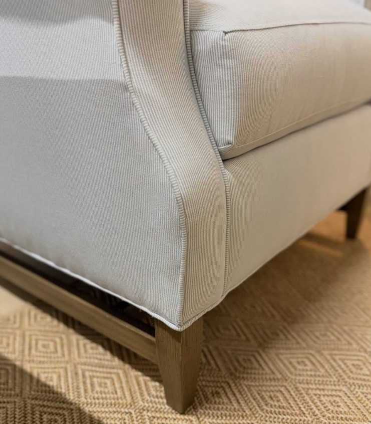 New! Louis chair set! Covered in fabric tiny ticking denim! These are spot clean! 100% cotton - Image 2