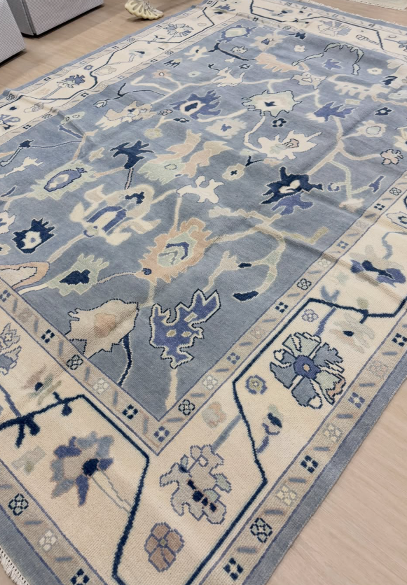 NEW | 9 x 12 Blue Decorative Turkish Rug