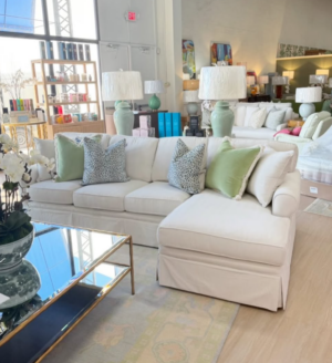 NEW | Rolled arm sofa with a chaise - Covered in inside out performance fabric justify salt