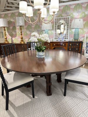 New Farringdon TKB finish round dining room table 60”