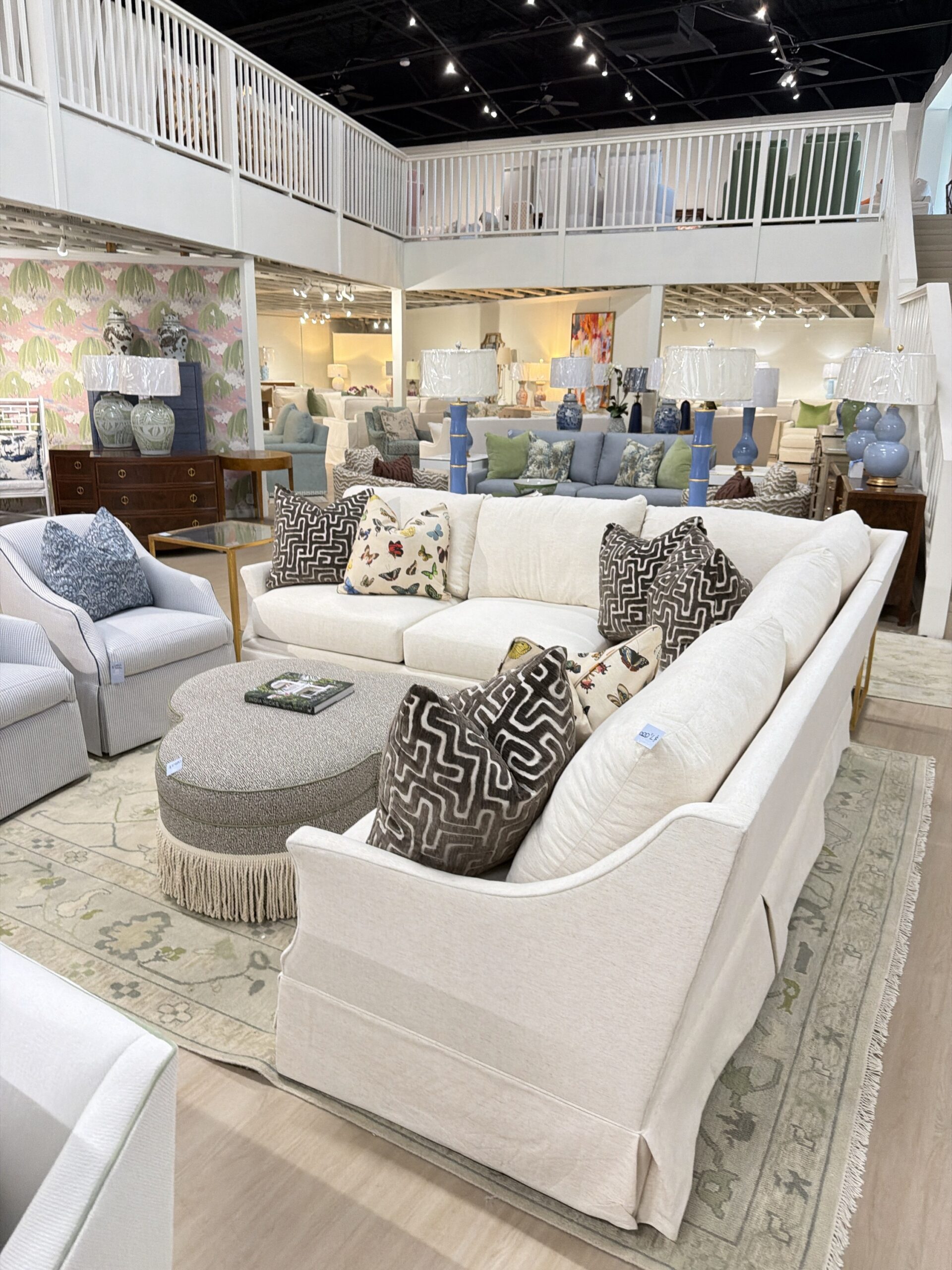 Universal Furniture sectional covered in performance fabric nomad snow - Image 3
