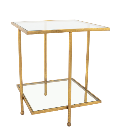 Gold Square Side Table