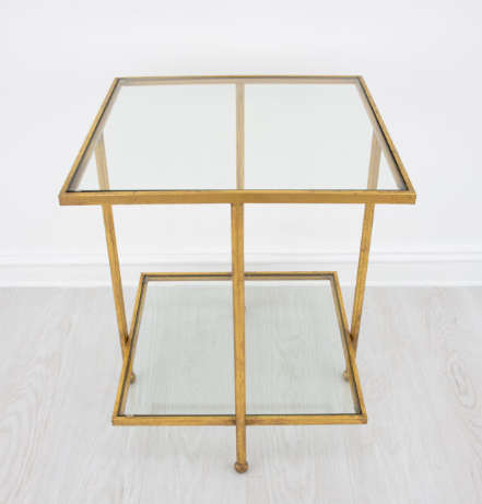Gold Square Side Table - Image 2