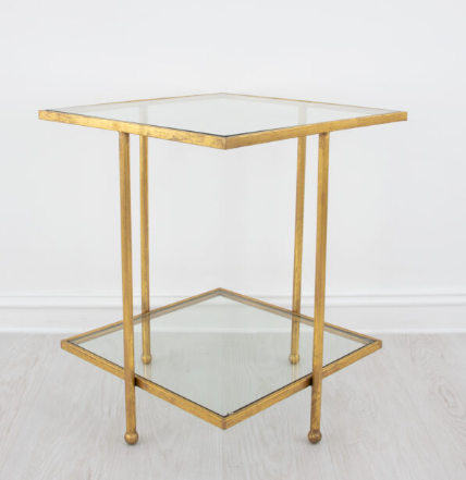 Gold Square Side Table - Image 3