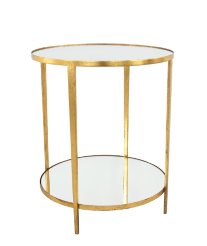 Gold Round Side Table
