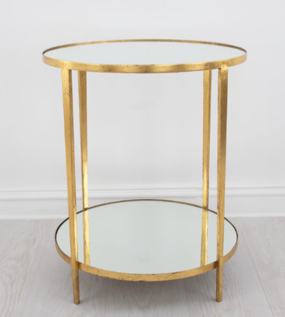 Gold Round Side Table - Image 2