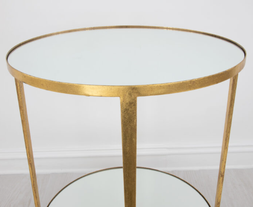 Gold Round Side Table - Image 3