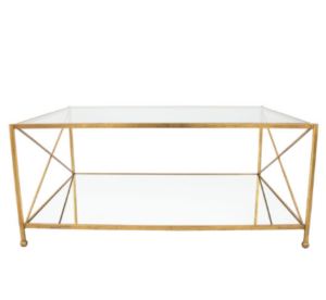 Gold Rectangle Coffee Table