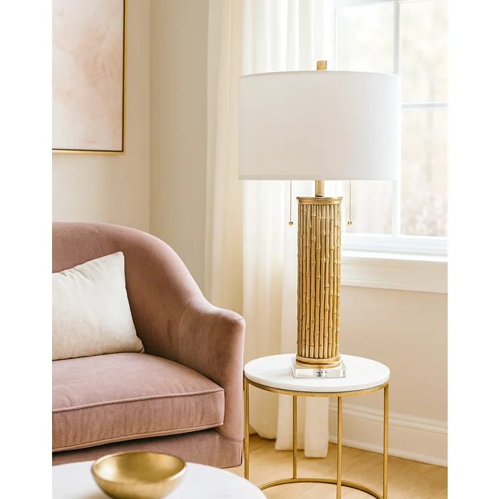 Table Lamp with Twin Pull Chains