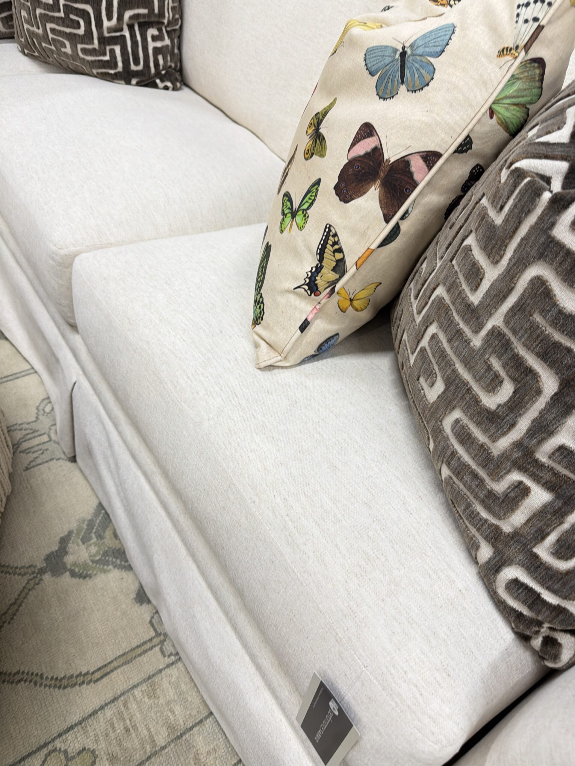 Universal Furniture sectional covered in performance fabric nomad snow - Image 2
