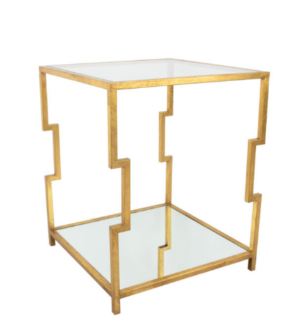 Gold Square Side Table