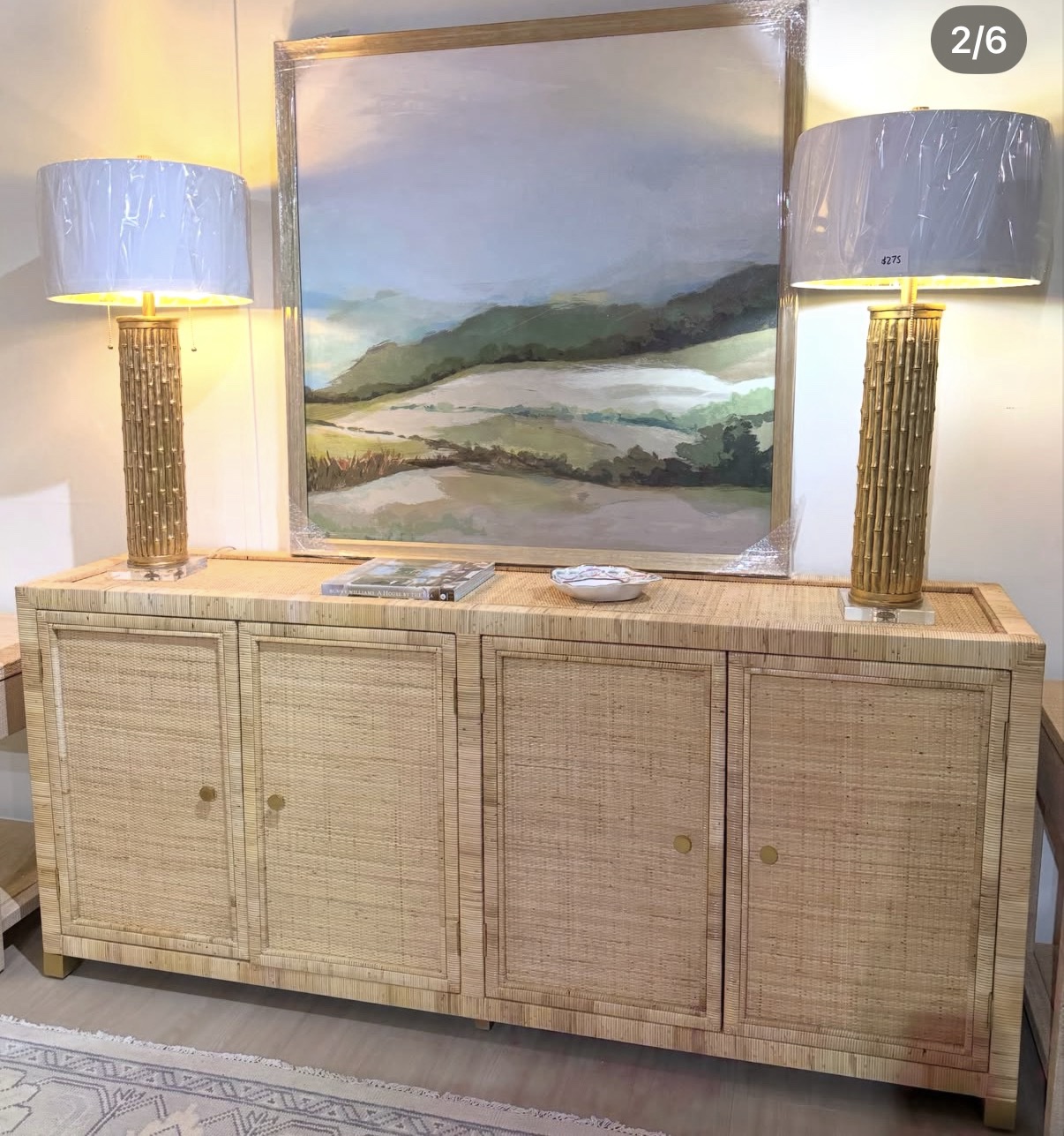 Four-door rattan cabinet - Image 4