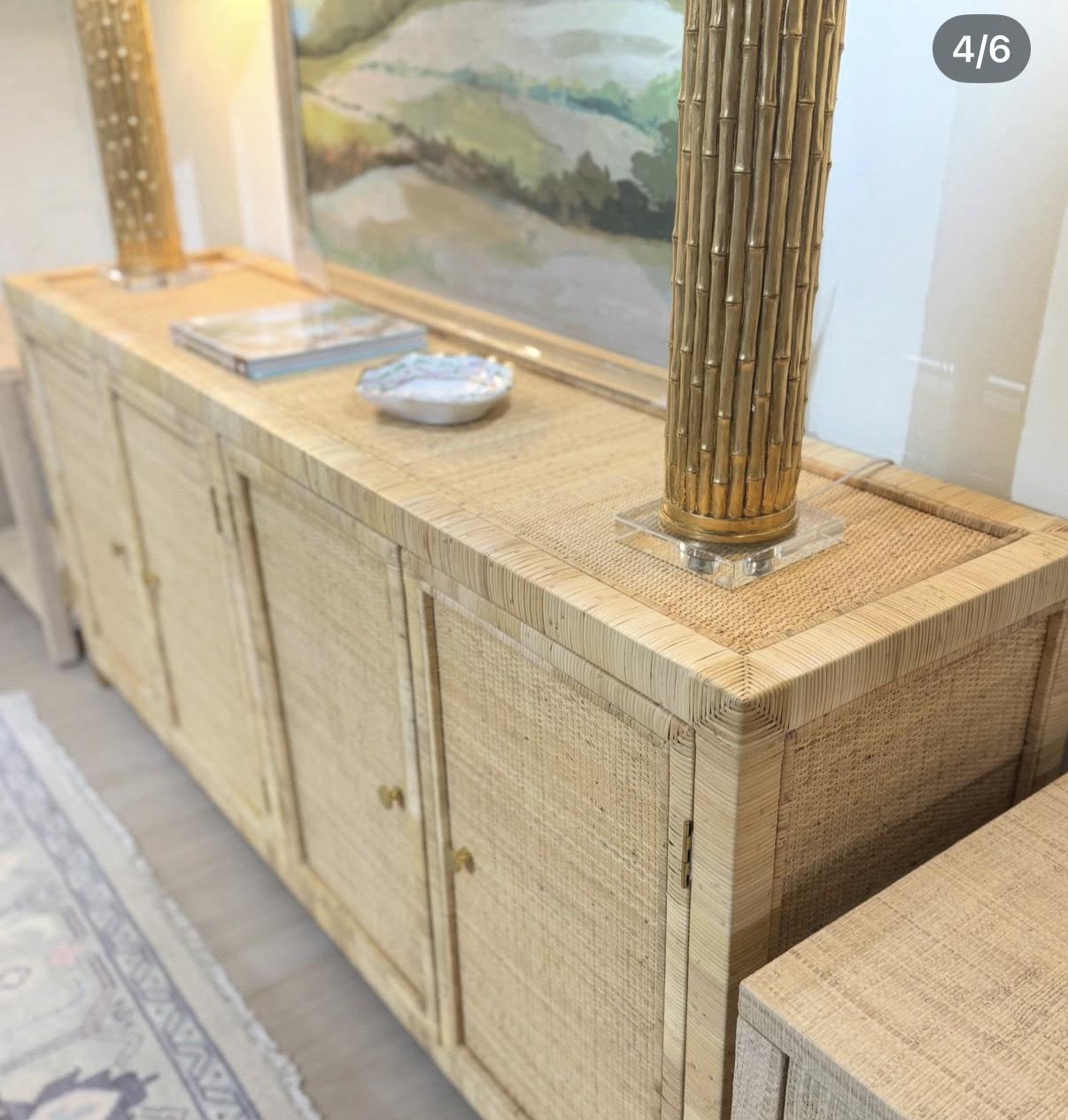Four-door rattan cabinet - Image 3